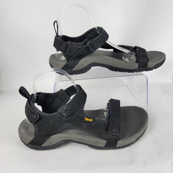 Teva Meacham Men’s 10 Black Open Toe Outdoor Hiking Sandals Summer‎ Walking - Picture 1 of 14